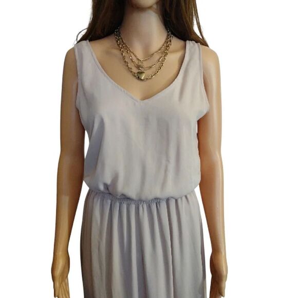 Show Me Your MuMu Dusty Blush Pink Kendall Slitted Maxi Dress Medium - Picture 4 of 16